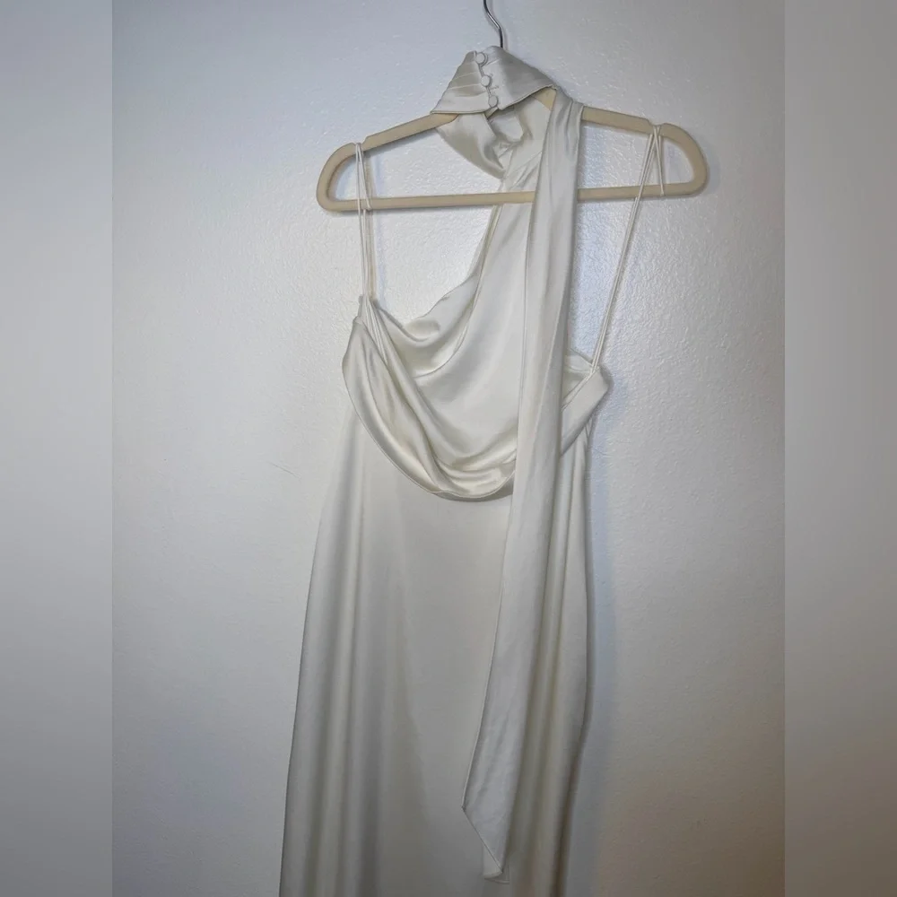 NWT ✨ Jonathan Simkhai Ivory Vittoria Silky Gown Size 4. $698 - Picture 15 of 16
